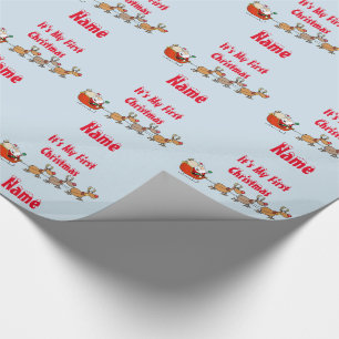 Babys 1. Weihnachtsfest GIFTWRAP Personalisiert Geschenkpapier