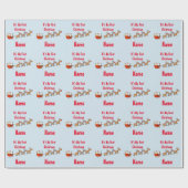 Babys 1. Weihnachtsfest GIFTWRAP Personalisiert Geschenkpapier (Flach)