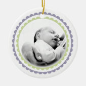 Babys 1. Weihnachtsname Foto Ornament Keepake (Vorne)