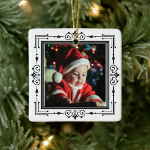 Babys 1. Weihnachtsrahmen, Merry Christma Keramikornament