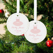 Baby's 1. Weihnachtsrosa & Gold Tutu Ornament