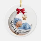 Baby's 1st Christmas 2025 Ornament | Sleeping Moon (Vorne)