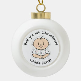 Baby's 1st Christmas Boy Ornament - Anpassbar