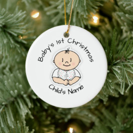 Baby's 1st Christmas Boy Ornament - Anpassbar