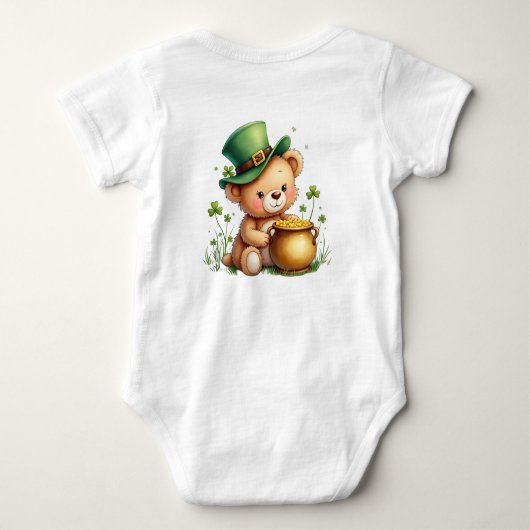 Baby's 1st St. Patrick's Day, Shamrock Snuggles Baby Strampler (Rückseite)