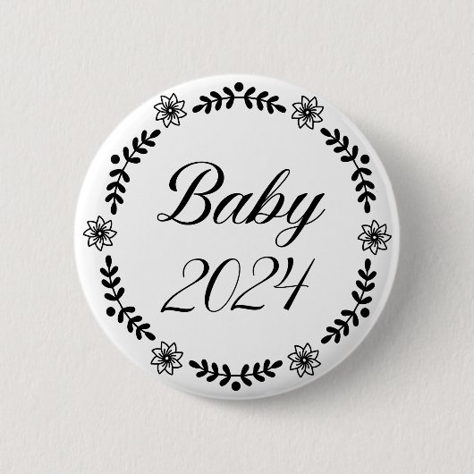 Babys 2024 | Ankündigung der Schwangerschaft | Bab Button (Vorderseite)