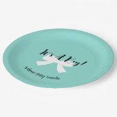 BABY'S A Boy! Blue Dusche Party Pappteller (Schrägansicht)