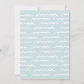 Babys an Bord Surfboard Twin Baby Shower Einladung (Rückseite)