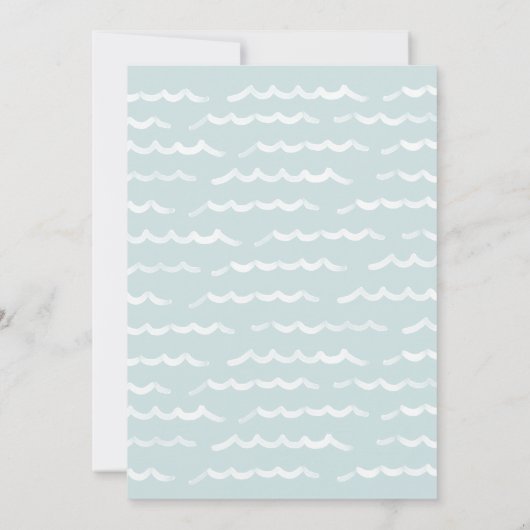 Babys an Bord Surfboard Twin Baby Shower Einladung (Rückseite)