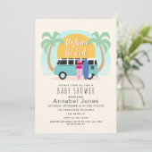 Babys an Bord Van Twins Baby Shower Einladung (Stehend Vorderseite)