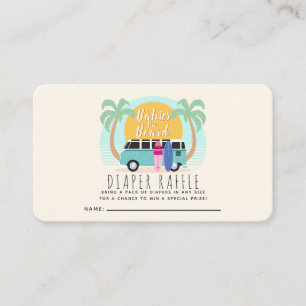 Babys an Bord Van Zwillinge Windel-Raffle Visitenkarte