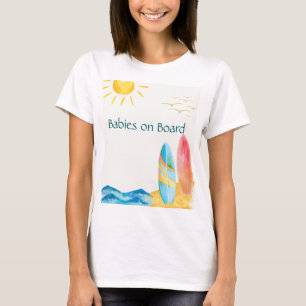 Babys an Bord - Zwillingsjunge Mama T-Shirt