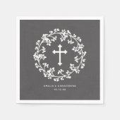 Baby's Atem Christening Serviette (Vorderseite)