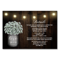 Babys Atem Hochzeitsempfangskarten