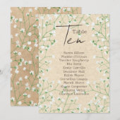 Babys Atem Hochzeitssitzplan Tischnummer 10 (Vorne/Hinten)