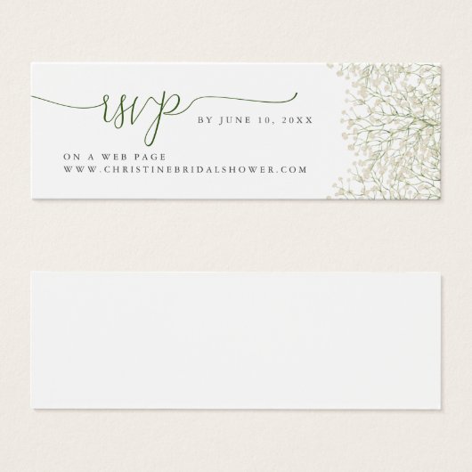 Baby's Atem Minimalistisches florales Brautparty U (Vorne & Hinten)