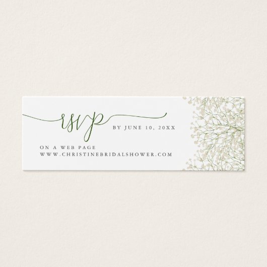 Baby's Atem Minimalistisches florales Brautparty U (Vorderseite)