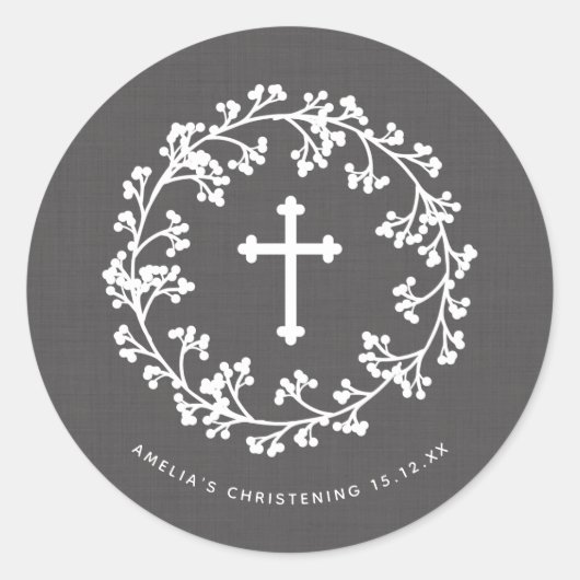 Babys-Atem-Weihnachtskleber Runder Aufkleber (Vorderseite)