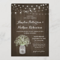 Babys Atemmason Jar Rustikale Lichter Hochzeit