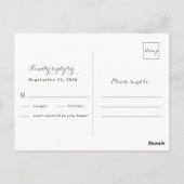 Babys atmen Mason Jar Rustic Lights Wedding RSVP Postkarte (Rückseite)