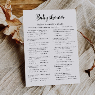 Babys auf der ganzen Welt Baby Shower Spiel, Einladung