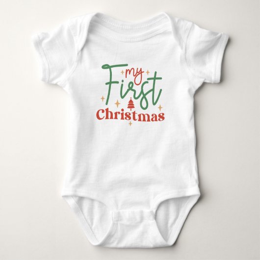 Babys Baby Erstes 1. Weihnachtsgeschenk für neues Baby Strampler (Vorderseite)