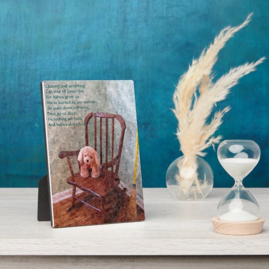 "Babys behalte nicht" Kinderzimmer Plaque Fotoplatte (Seite)