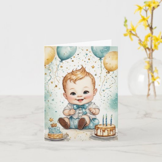 Baby's Birthday Joy Karte (Gelbe Blume)