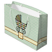 Baby's Blocks Stroller Geschenktasche Große Geschenktüte (Rückseite Schrägansicht)