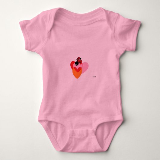 Baby's Bodysuit: Lady Bug Baby Strampler (Vorderseite)
