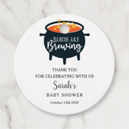 Babys brauen Halloween-Kinderdusche Geschenkanhänger