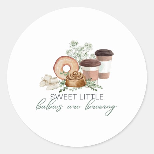 Babys brauen runder aufkleber (Vorderseite)