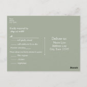 Baby's Breath auf rustikaler Holz-Landhochzeit Postkarte (Rückseite)