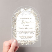 Baby's breath Baptism boy Acrylic Invitation Acryleinladungen (Insitu (Handheld))