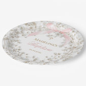 baby's breath | Baptism girl Pappteller (Schrägansicht)