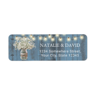 Baby's Breath Blumen Glas Rustik Staubblau Hochzei