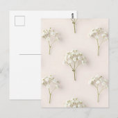 Baby's Breath Delicate Neutral Pattern Postkarte (Vorne/Hinten)