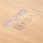 Baby's Breath flowers First Communion Acryleinladungen (Ablage )