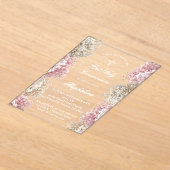 Baby's Breath flowers |First Communion Acryleinladungen (Ablage )