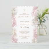 Baby's Breath flowers | Wedding Einladung (Stehend Vorderseite)