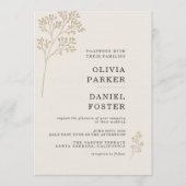 Baby's Breath Hochzeit Einladung (Vorderseite)