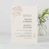 Baby's Breath Hochzeit Einladung (Stehend Vorderseite)