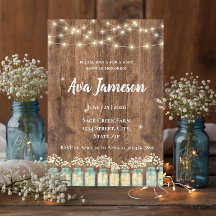 Baby's Breath Leuchtendes Mason Glas Rustikale Bab