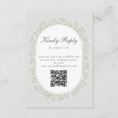 Baby's Breath Monogram Gypsophila Floral Wedding Begleitkarte (Vorderseite)