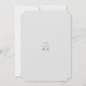 Baby's Breath Monogram Gypsophila Floral Wedding Einladung (Rückseite)