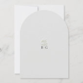 Baby's Breath Monogram Gypsophila Floral Wedding Einladung (Rückseite)