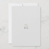 Baby's Breath Monogram Gypsophila Floral Wedding Einladung (Rückseite)
