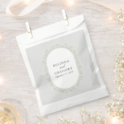 Baby's Breath Monogram Gypsophila Floral Wedding Geschenktütchen (Ausgeschnitten)