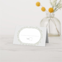 Baby's Breath Monogram Gypsophila Floral Wedding Platzkarte