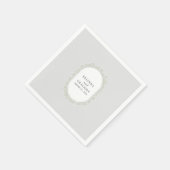 Baby's Breath Monogram Gypsophila Floral Wedding Serviette (Ecke)